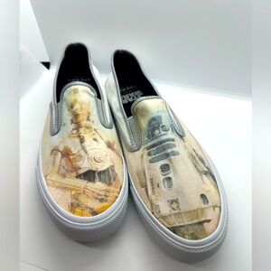 Star Wars Mens Sperry White Rebel Alliance Cloud Slip On Shoes Size US 11M Droid